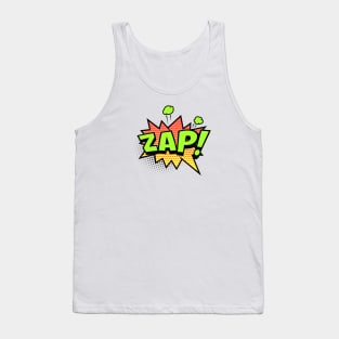 Zap Retro Comic Book Design Tank Top